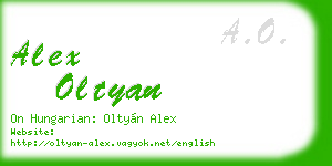 alex oltyan business card
